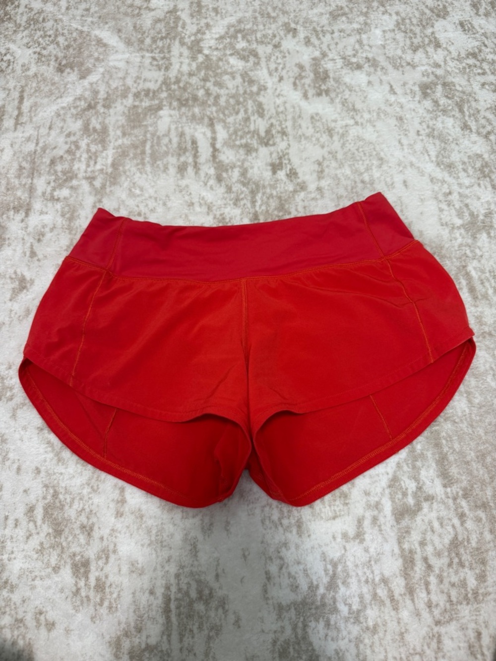 Lululemon Speed Up Shorts Low Rise 2.5” Orange-Red Size 2